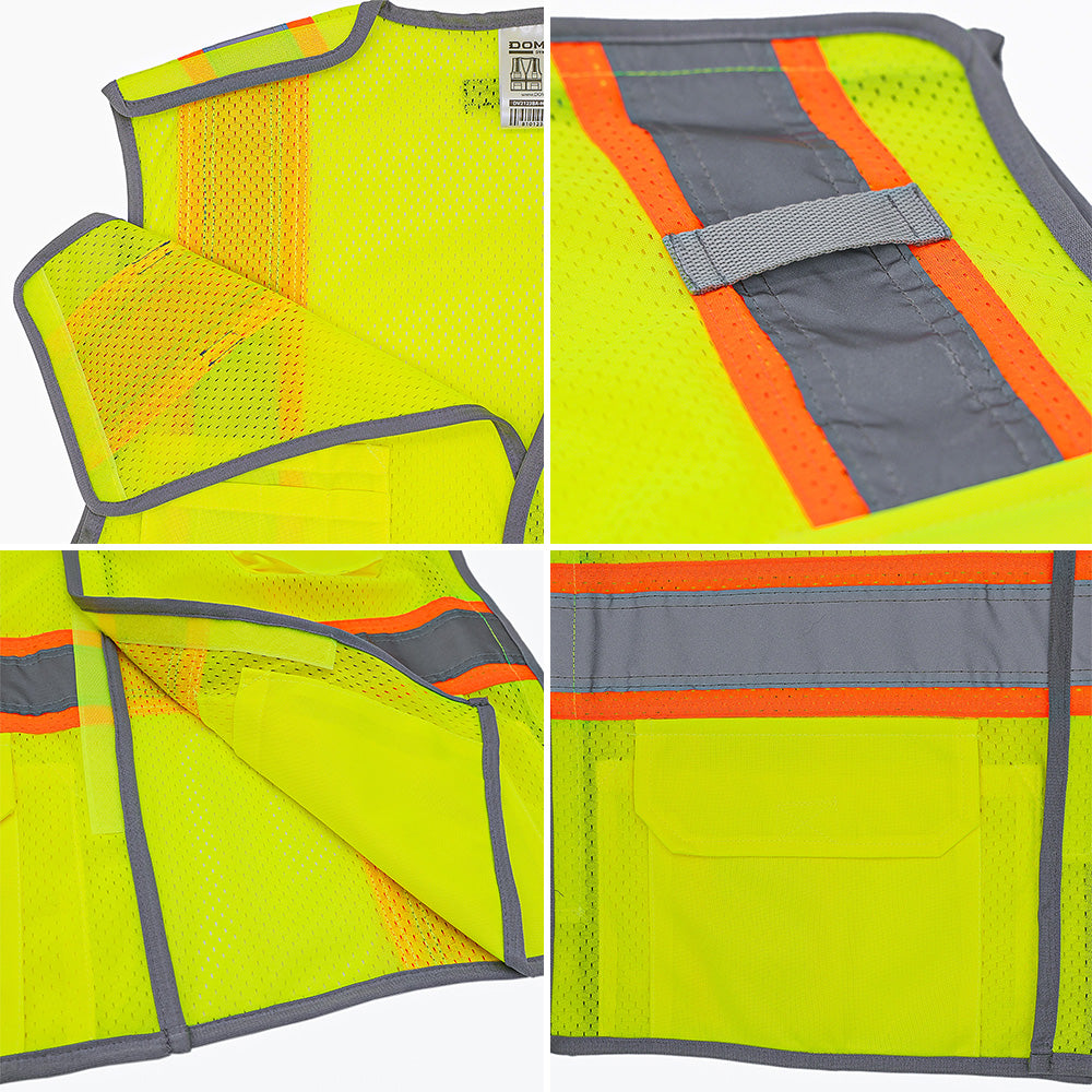 BLANK DV2123BA ANSI Class 2 Hi-Vis Contrast Viz-Cool™ Breakaway Mesh Safety Vest
