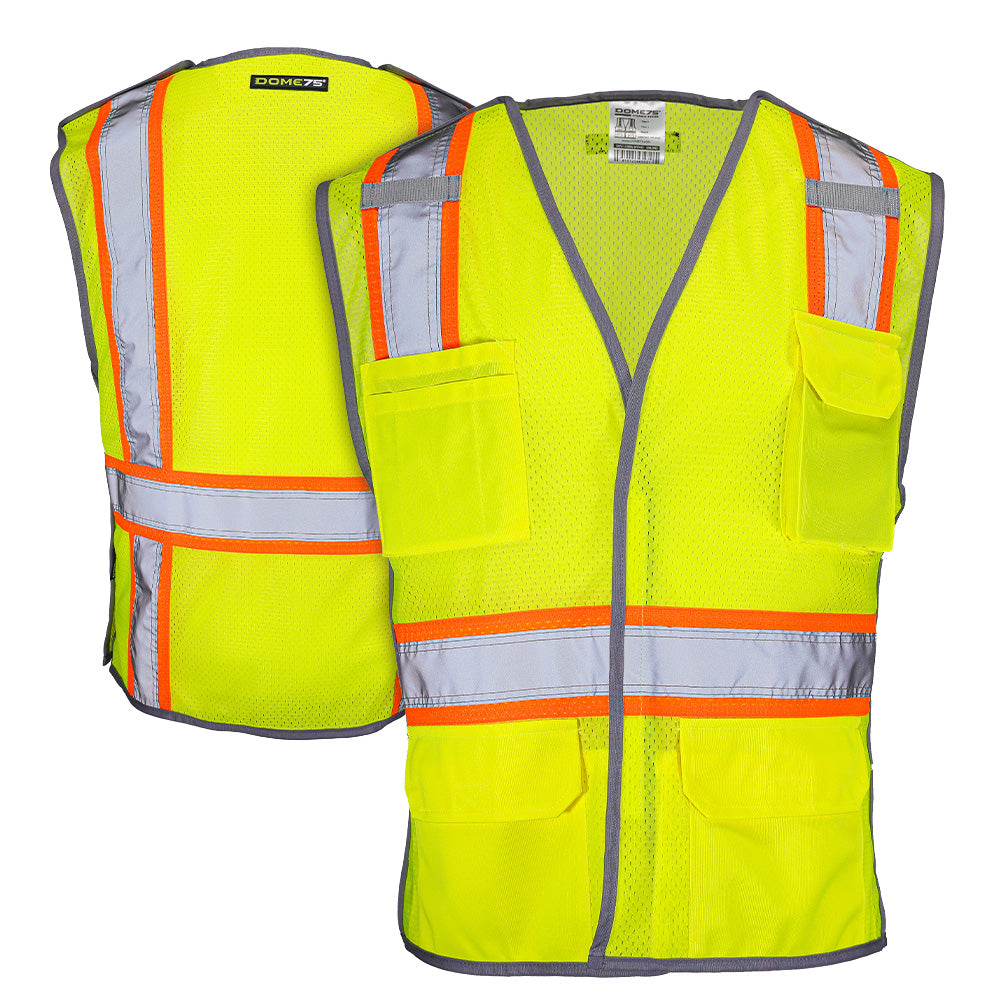 BLANK DV2123BA ANSI Class 2 Hi-Vis Contrast Viz-Cool™ Breakaway Mesh Safety Vest