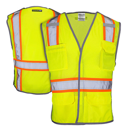 BLANK DV2123BA ANSI Class 2 Hi-Vis Contrast Viz-Cool™ Breakaway Mesh Safety Vest