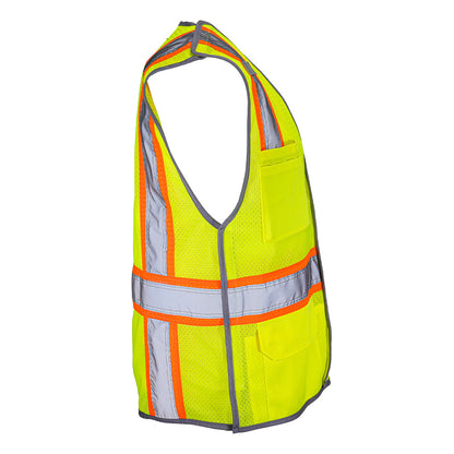BLANK DV2123BA ANSI Class 2 Hi-Vis Contrast Viz-Cool™ Breakaway Mesh Safety Vest