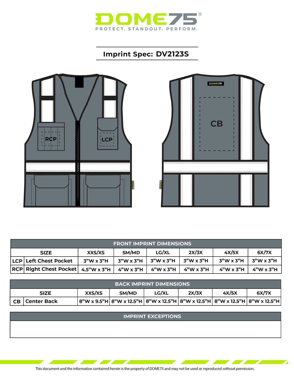 DV2123S ANSI Class 2 Hi-Vis Contrast Viz-Cool™ Solid Front Mesh Safety Vest