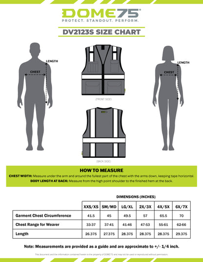DV2123 ANSI Class 2 Hi-Vis Contrast Viz-Cool™ Mesh Safety Vest
