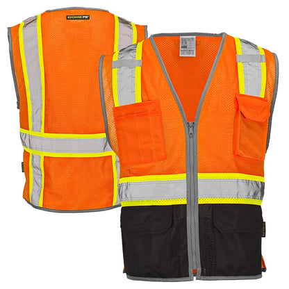 DV2125 Class 2 Black Bottom Hi-Vis Contrast Viz-Cool™ Mesh Safety Vest