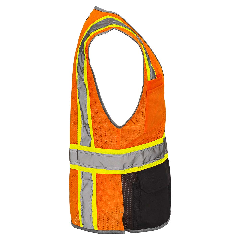 DV2125 Class 2 Black Bottom Hi-Vis Contrast Viz-Cool™ Mesh Safety Vest