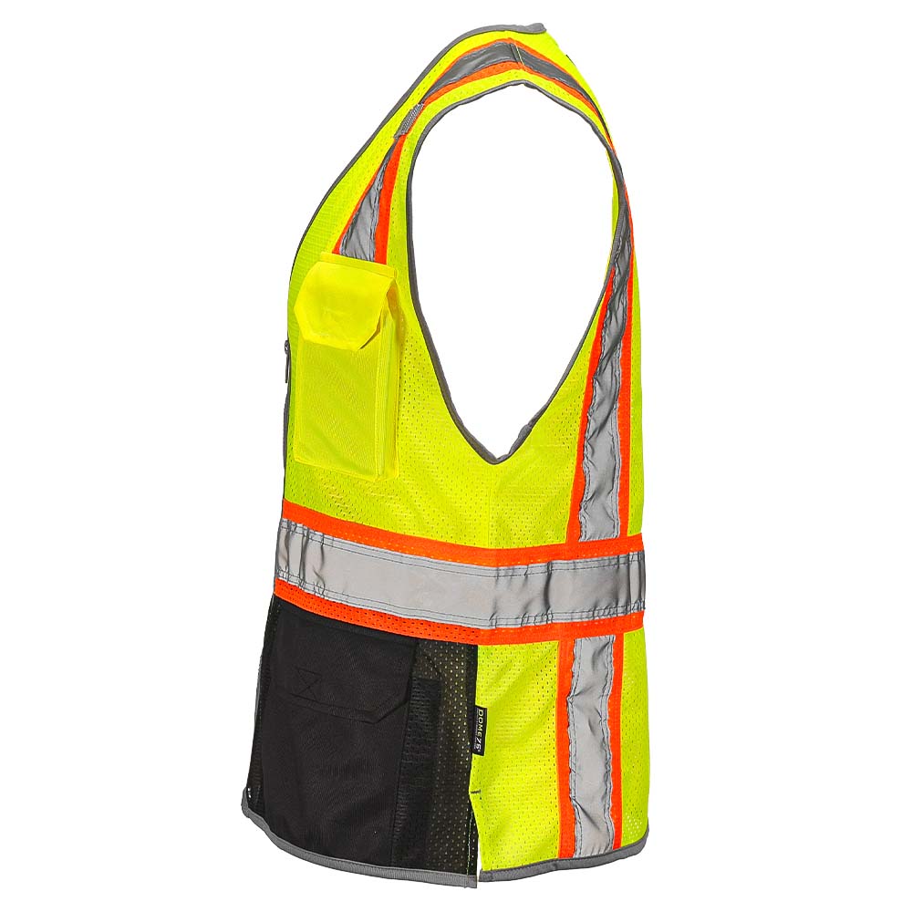 DV2125 Class 2 Black Bottom Hi-Vis Contrast Viz-Cool™ Mesh Safety Vest
