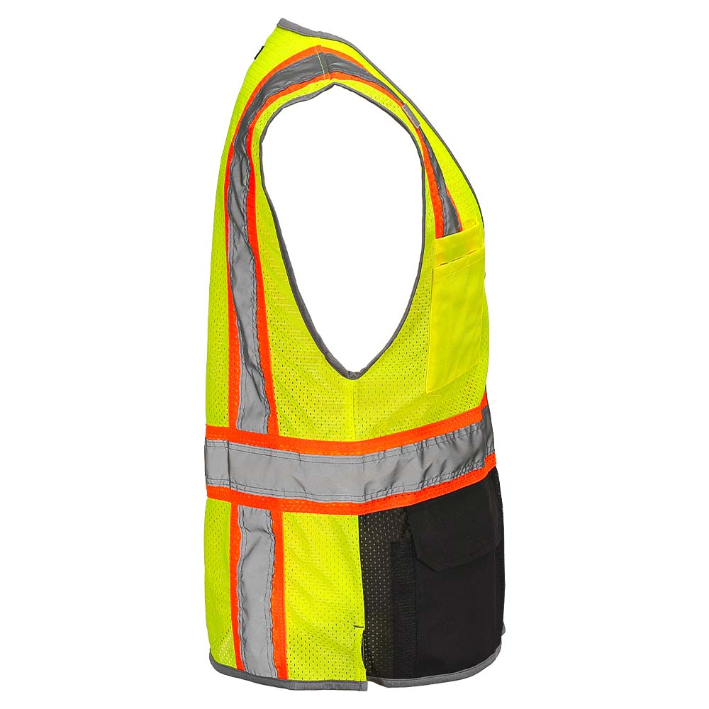 DV2125 Class 2 Black Bottom Hi-Vis Contrast Viz-Cool™ Mesh Safety Vest