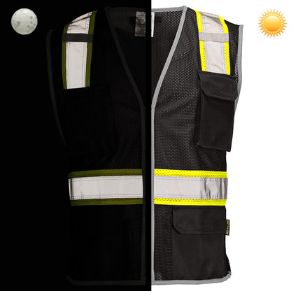 BLANK DV2183 Enhanced Visibility Identification Hi-Vis Contrast Mesh Safety Vest