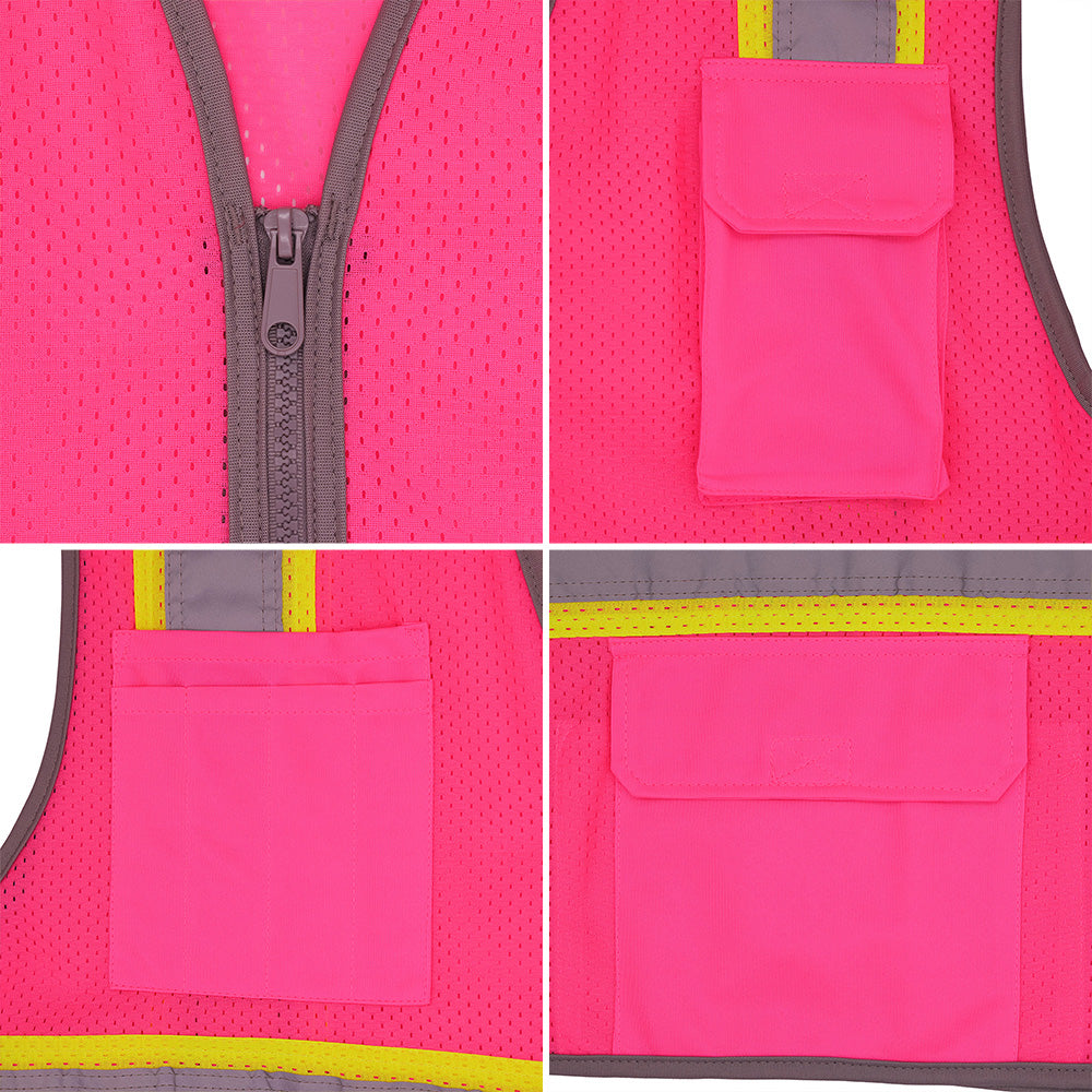 BLANK DV2183 Enhanced Visibility Identification Hi-Vis Contrast Mesh Safety Vest