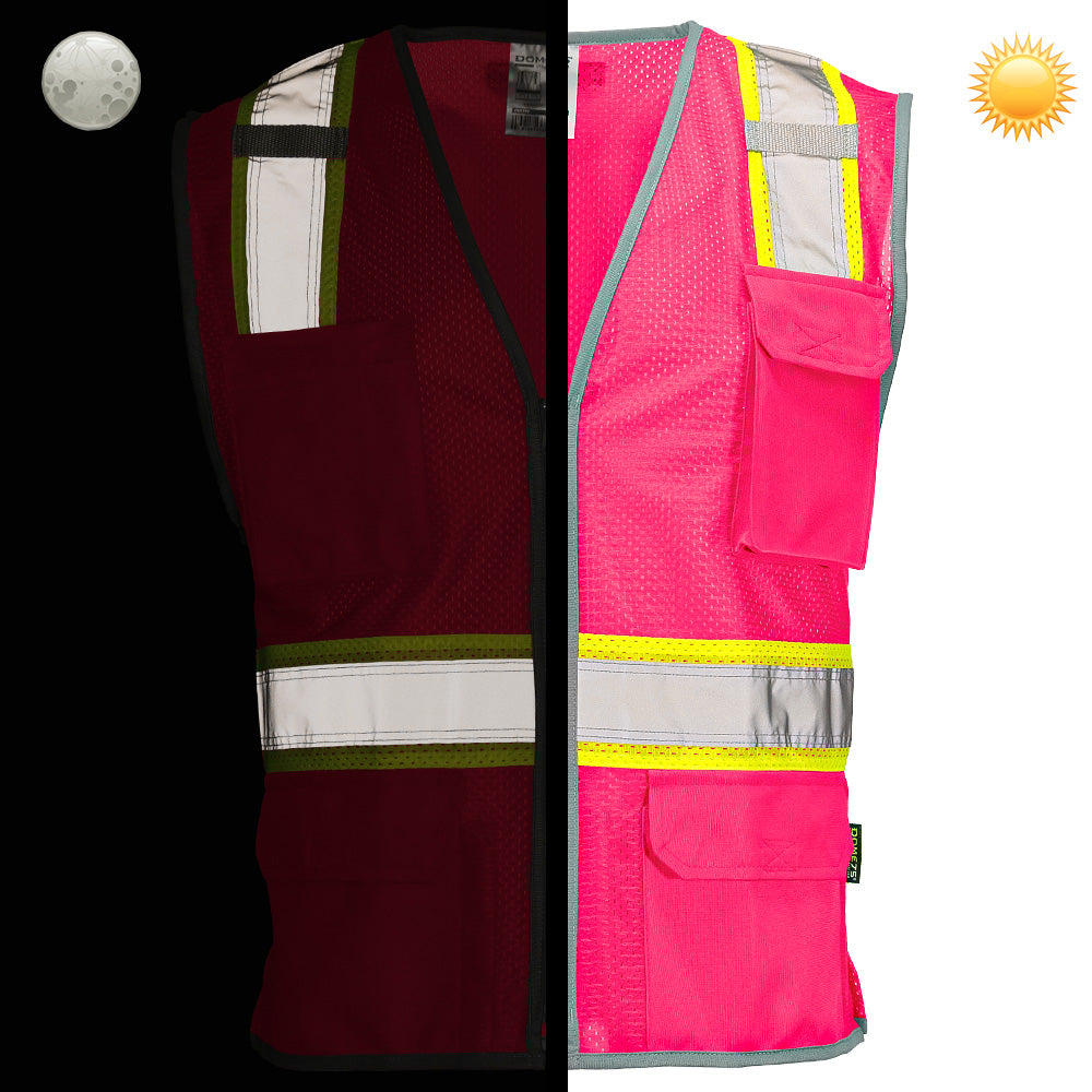BLANK DV2183 Enhanced Visibility Identification Hi-Vis Contrast Mesh Safety Vest