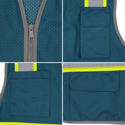BLANK DV2183 Enhanced Visibility Identification Hi-Vis Contrast Mesh Safety Vest