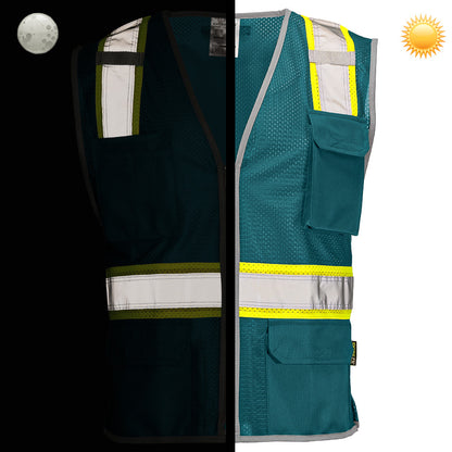BLANK DV2183 Enhanced Visibility Identification Hi-Vis Contrast Mesh Safety Vest