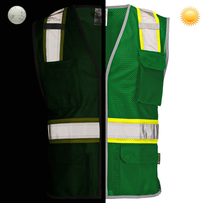 BLANK DV2183 Enhanced Visibility Identification Hi-Vis Contrast Mesh Safety Vest