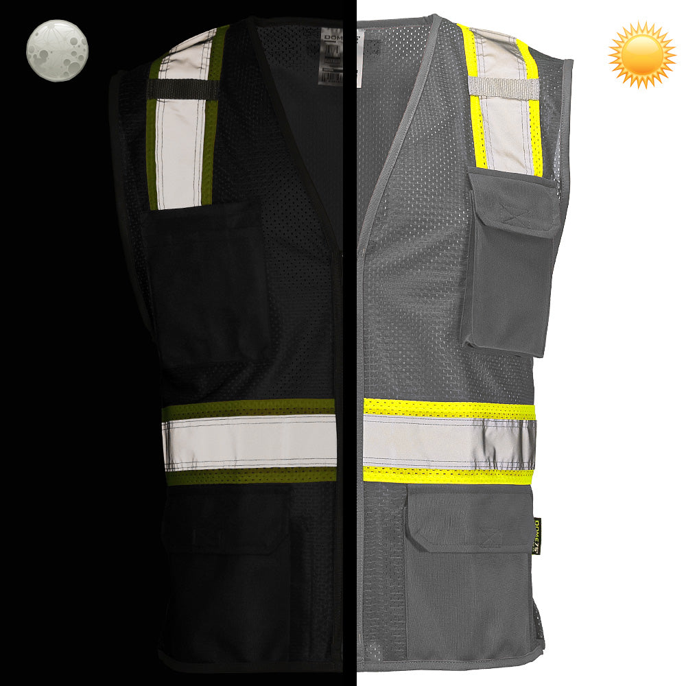 BLANK DV2183 Enhanced Visibility Identification Hi-Vis Contrast Mesh Safety Vest