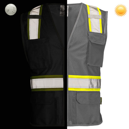 BLANK DV2183 Enhanced Visibility Identification Hi-Vis Contrast Mesh Safety Vest