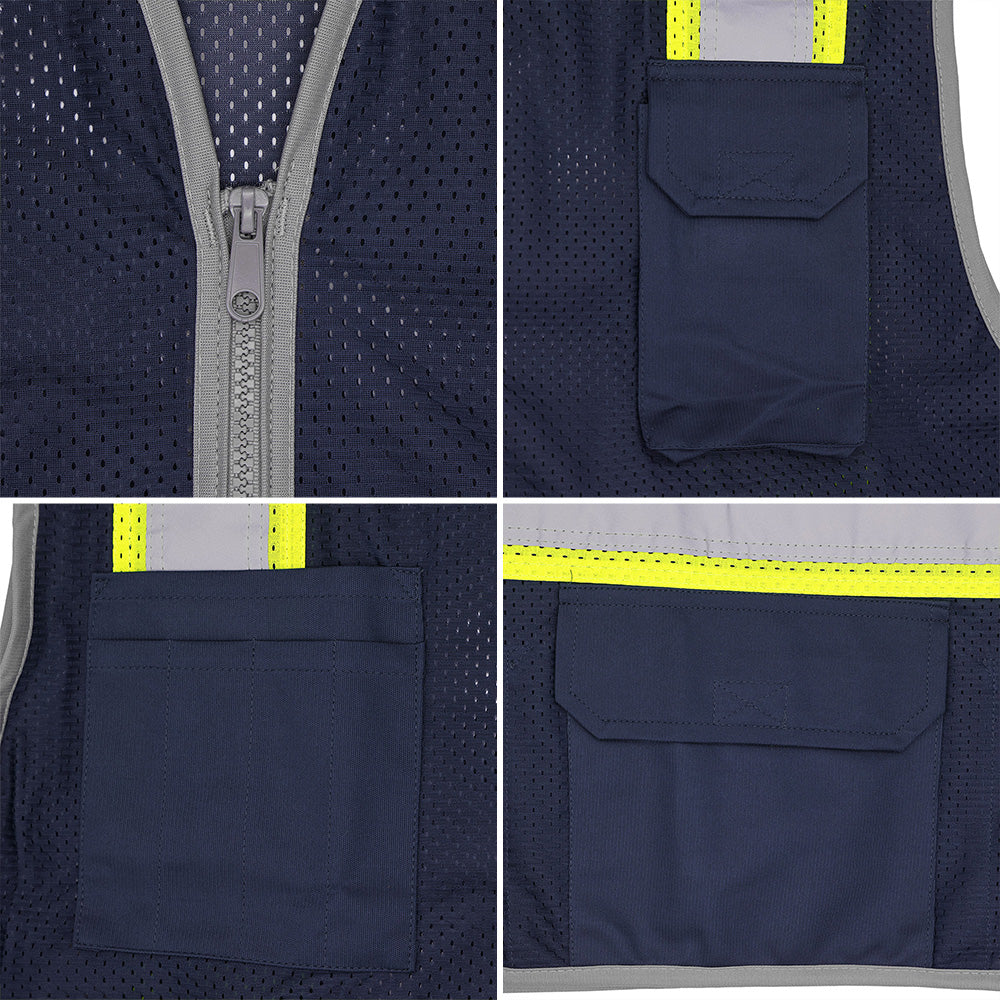 BLANK DV2183 Enhanced Visibility Identification Hi-Vis Contrast Mesh Safety Vest