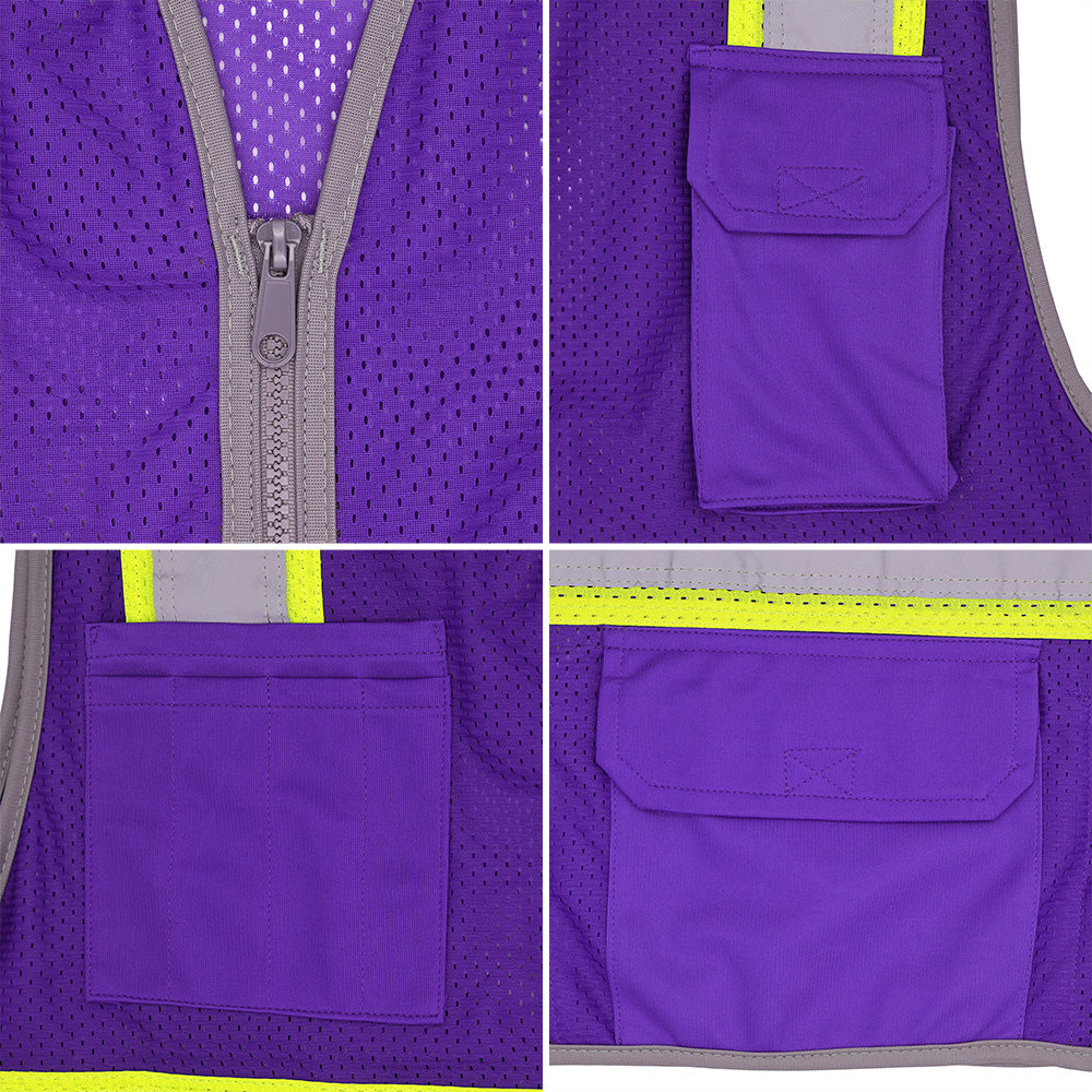 BLANK DV2183 Enhanced Visibility Identification Hi-Vis Contrast Mesh Safety Vest