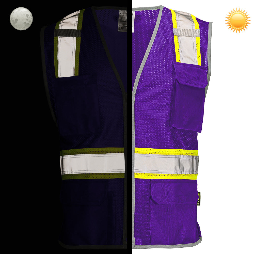 BLANK DV2183 Enhanced Visibility Identification Hi-Vis Contrast Mesh Safety Vest