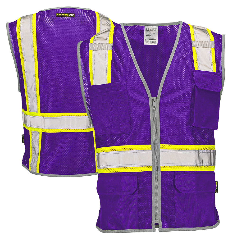 BLANK DV2183 Enhanced Visibility Identification Hi-Vis Contrast Mesh Safety Vest