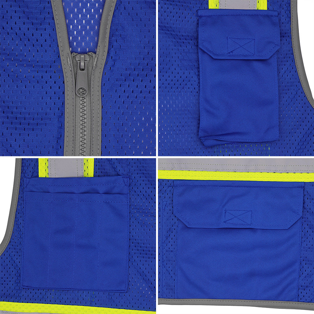 BLANK DV2183 Enhanced Visibility Identification Hi-Vis Contrast Mesh Safety Vest