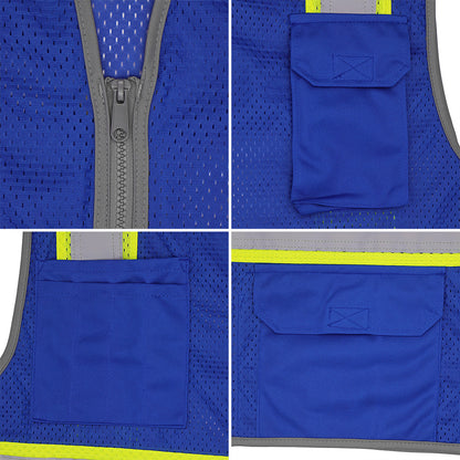 BLANK DV2183 Enhanced Visibility Identification Hi-Vis Contrast Mesh Safety Vest