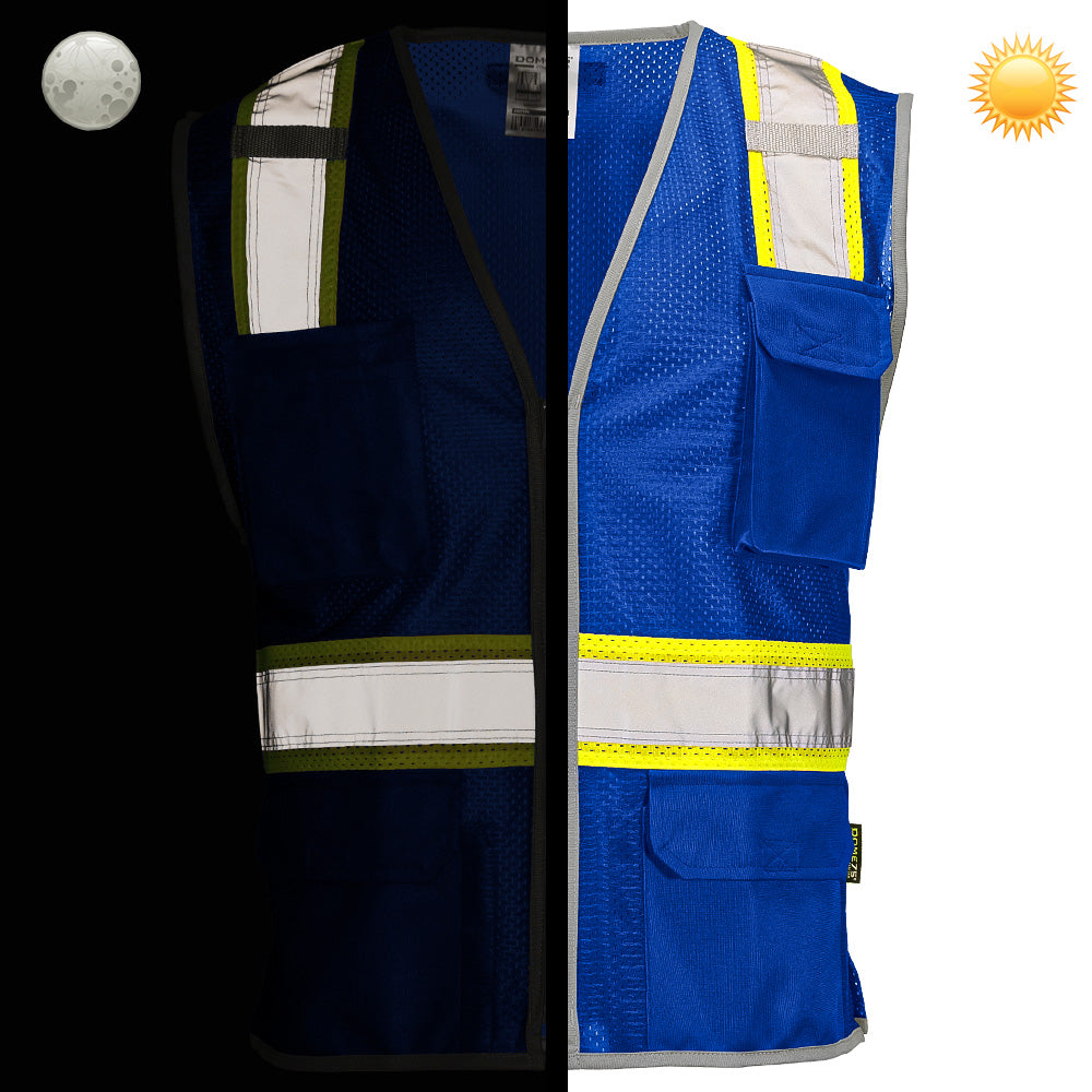BLANK DV2183 Enhanced Visibility Identification Hi-Vis Contrast Mesh Safety Vest