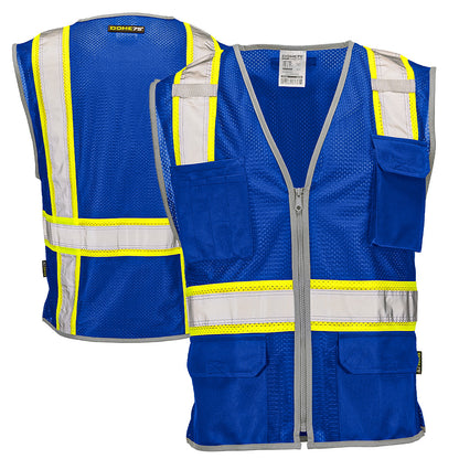 BLANK DV2183 Enhanced Visibility Identification Hi-Vis Contrast Mesh Safety Vest