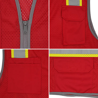 BLANK DV2183 Enhanced Visibility Identification Hi-Vis Contrast Mesh Safety Vest