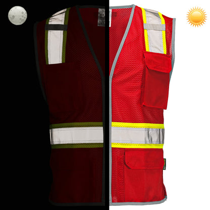 BLANK DV2183 Enhanced Visibility Identification Hi-Vis Contrast Mesh Safety Vest