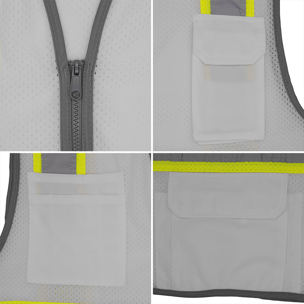 BLANK DV2183 Enhanced Visibility Identification Hi-Vis Contrast Mesh Safety Vest