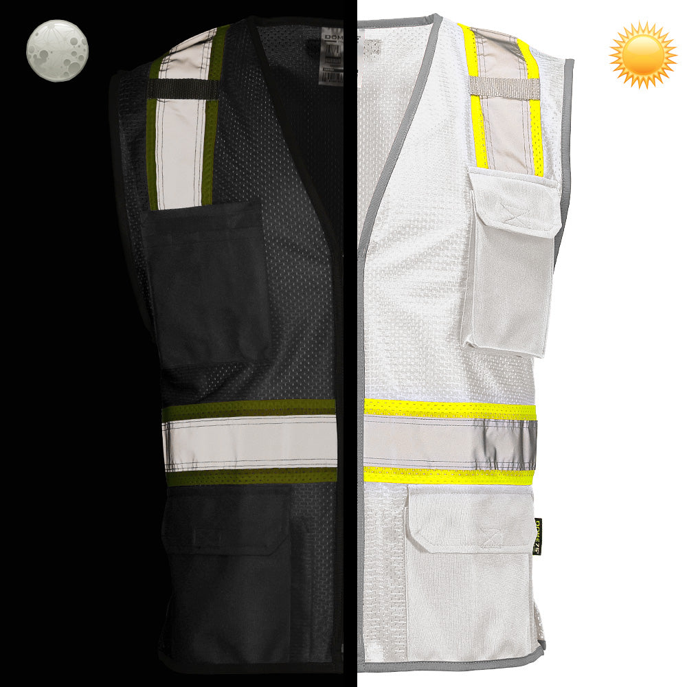 BLANK DV2183 Enhanced Visibility Identification Hi-Vis Contrast Mesh Safety Vest