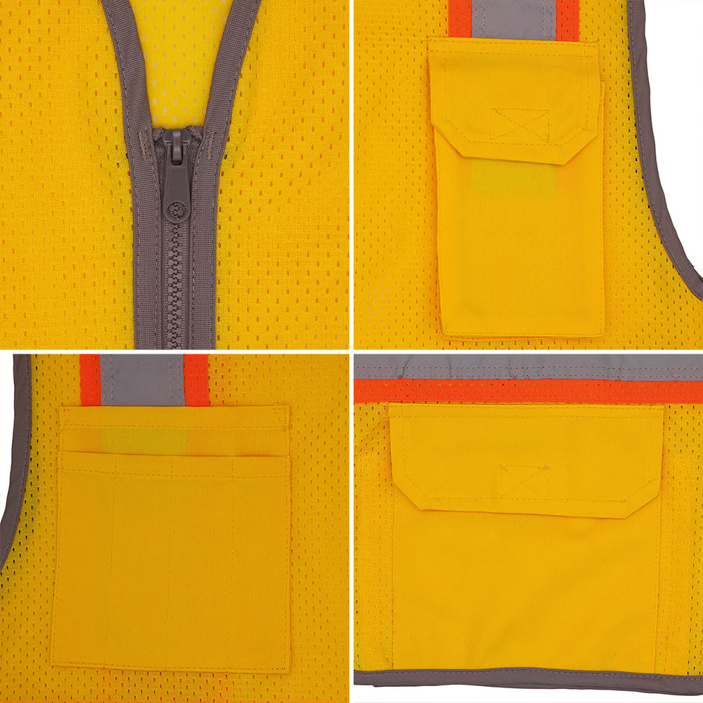 BLANK DV2183 Enhanced Visibility Identification Hi-Vis Contrast Mesh Safety Vest