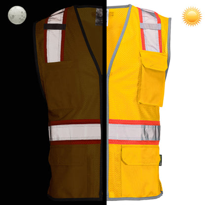 BLANK DV2183 Enhanced Visibility Identification Hi-Vis Contrast Mesh Safety Vest