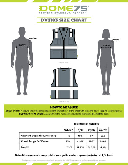 BLANK DV2183 Enhanced Visibility Identification Hi-Vis Contrast Mesh Safety Vest