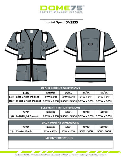 DV2533 Hi-Vis Class 3 Hi-Vis Contrast Viz-Cool™ Mesh Safety Vest