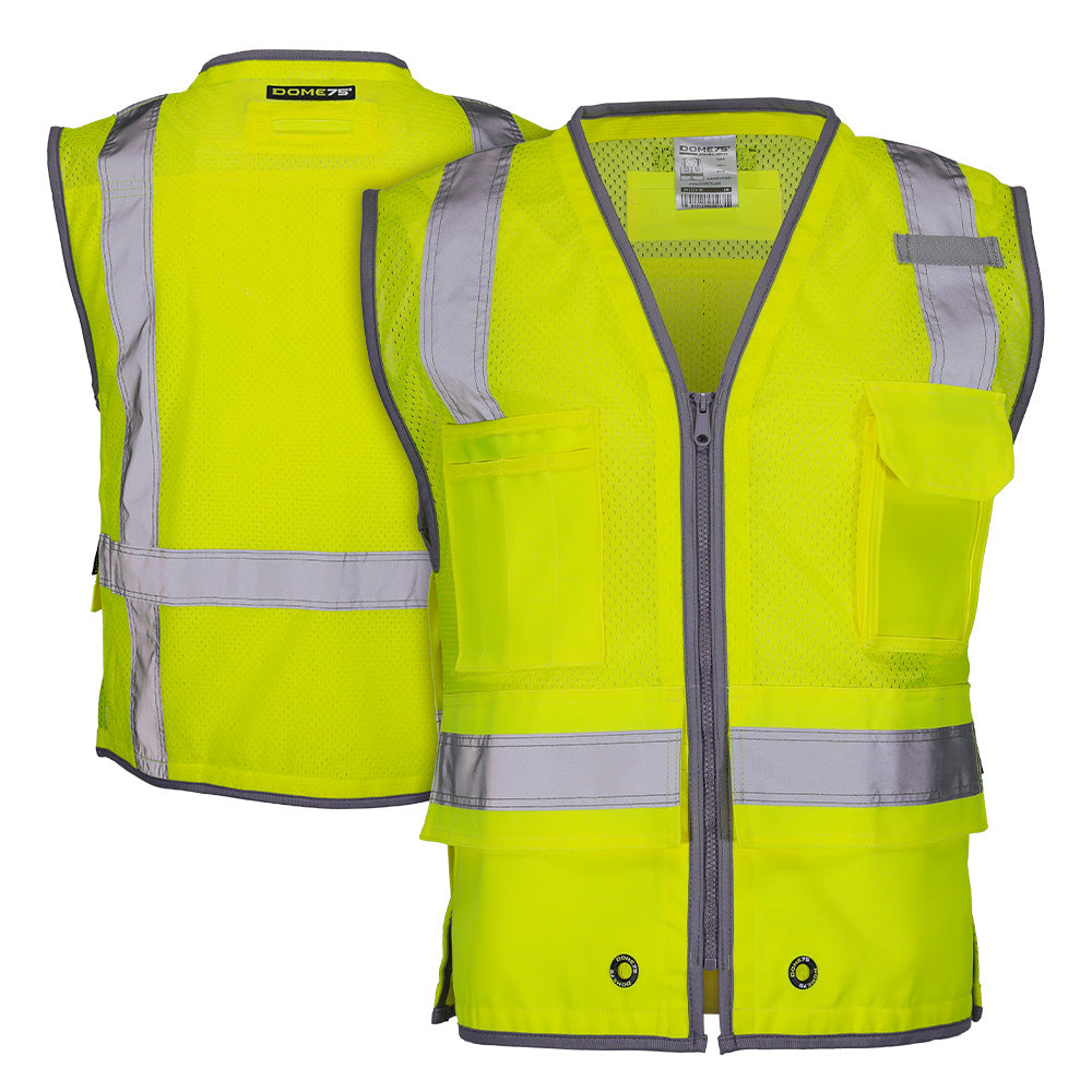 DV3521 ANSI Class 2 Hi-Vis Mesh Utility Safety Vest
