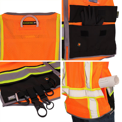 DV3525 Heavy-Duty Economy Black Bottom Vest Featuring MUL System and ProPocket