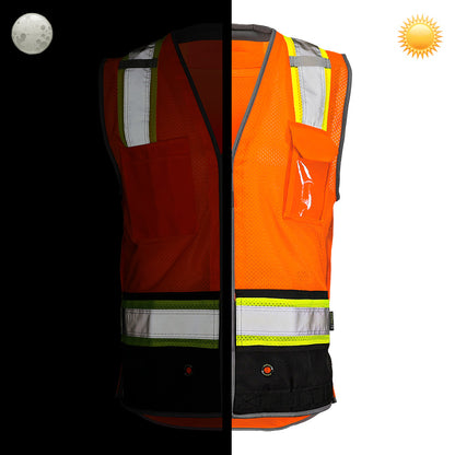 DV3525 Heavy-Duty Economy Black Bottom Vest Featuring MUL System and ProPocket