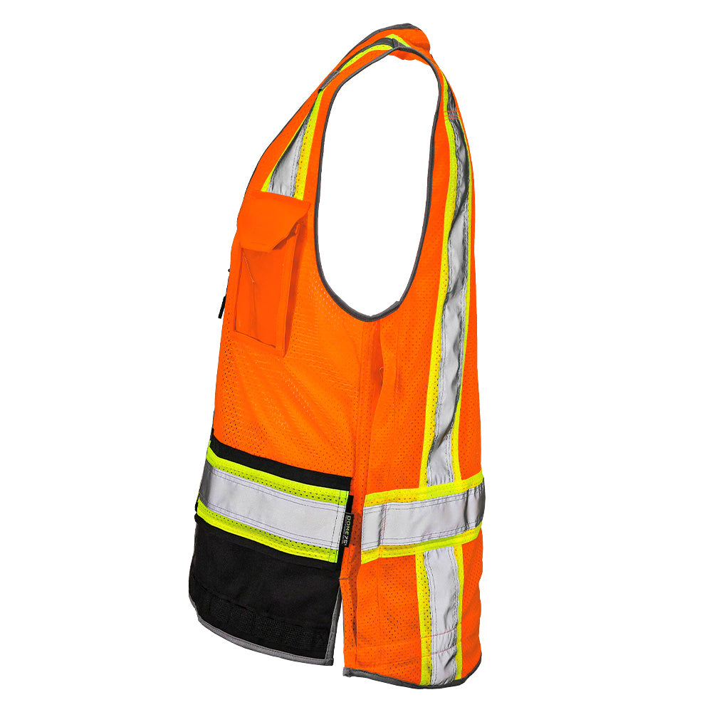 DV3525 Heavy-Duty Economy Black Bottom Vest Featuring MUL System and ProPocket