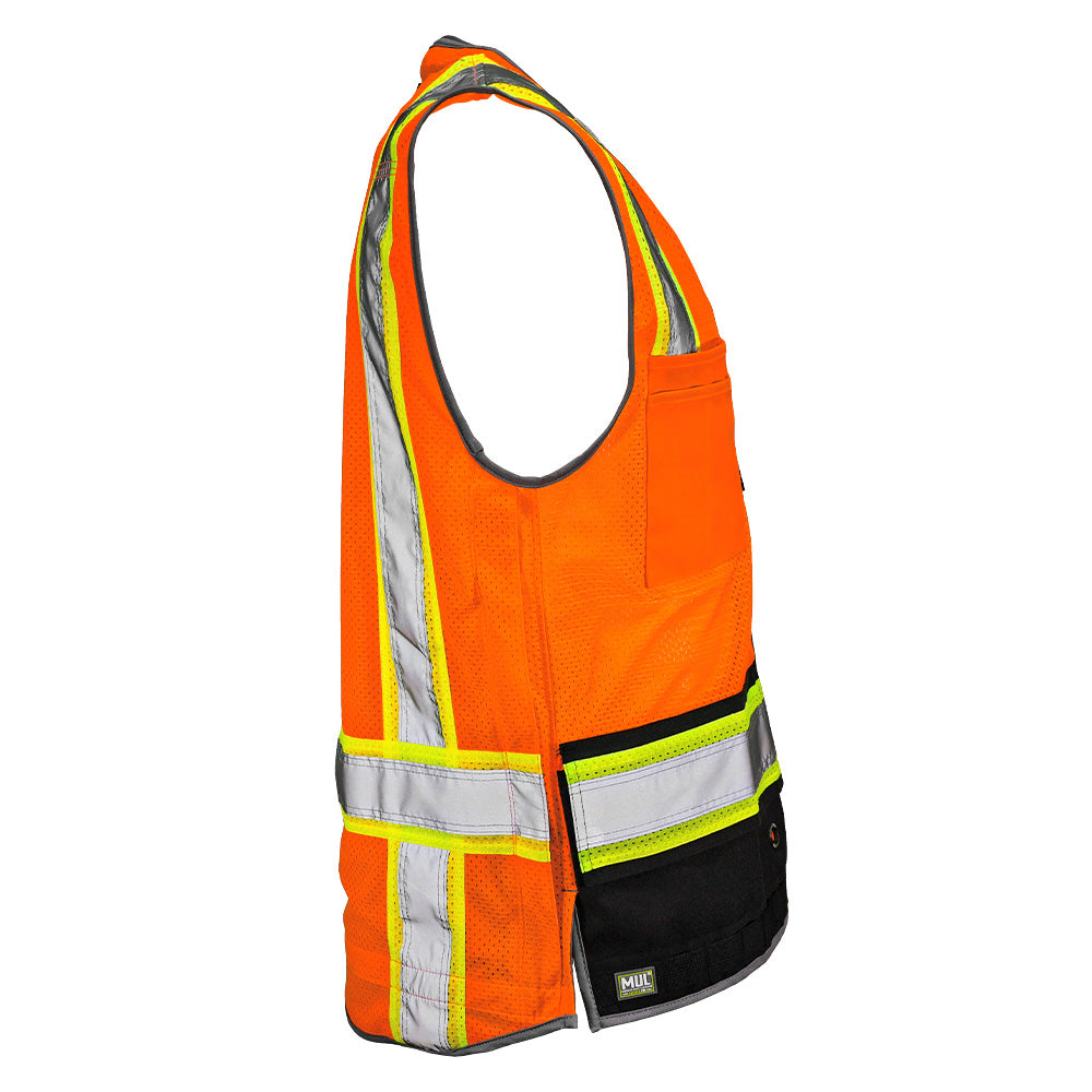 DV3525 Heavy-Duty Economy Black Bottom Vest Featuring MUL System and ProPocket