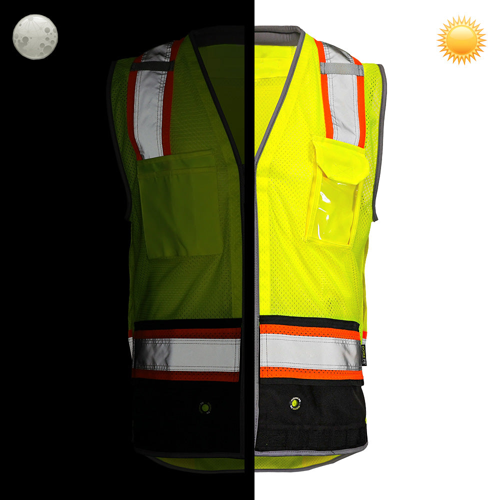 DV3525 Heavy-Duty Economy Black Bottom Vest Featuring MUL System and ProPocket