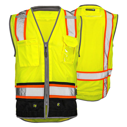 DV3525 Heavy-Duty Economy Black Bottom Vest Featuring MUL System and ProPocket