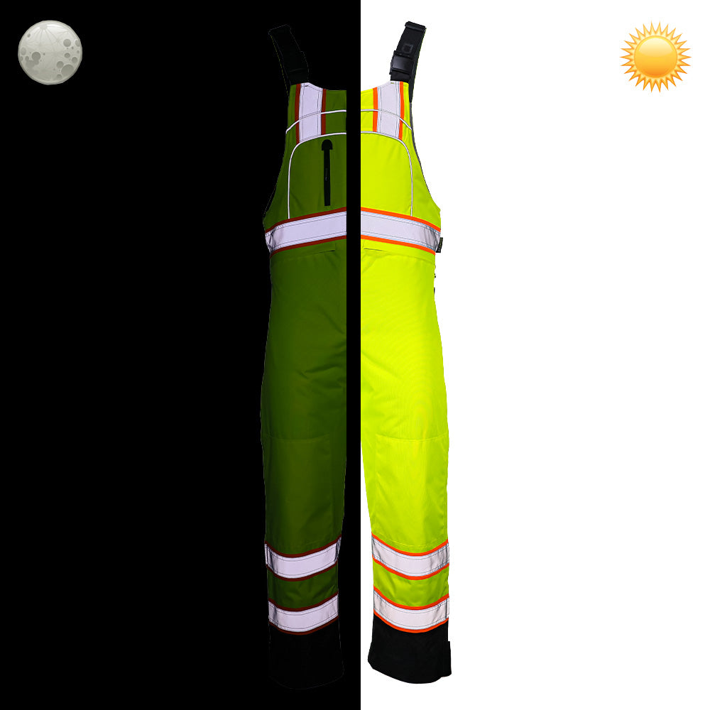 BLANK OBB7755 Heavy-Duty Hi-Vis Class E Thermal Insulated Winter Bib