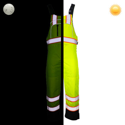 BLANK OBB7755 Heavy-Duty Hi-Vis Class E Thermal Insulated Winter Bib