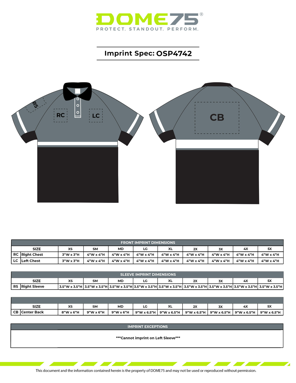 OSP4742 Series Enhanced Visibility Lightweight Snag-Proof Black Bottom Safety Polo