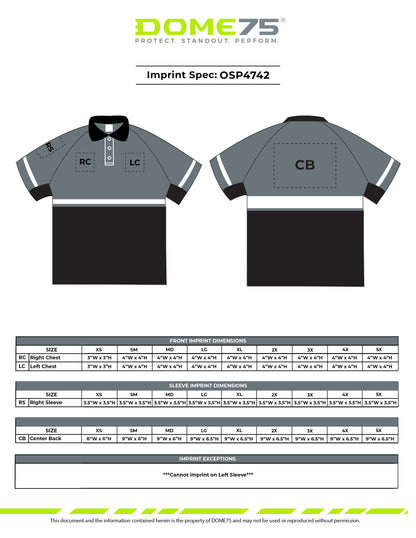 OSP4742 Series Enhanced Visibility Lightweight Snag-Proof Black Bottom Safety Polo