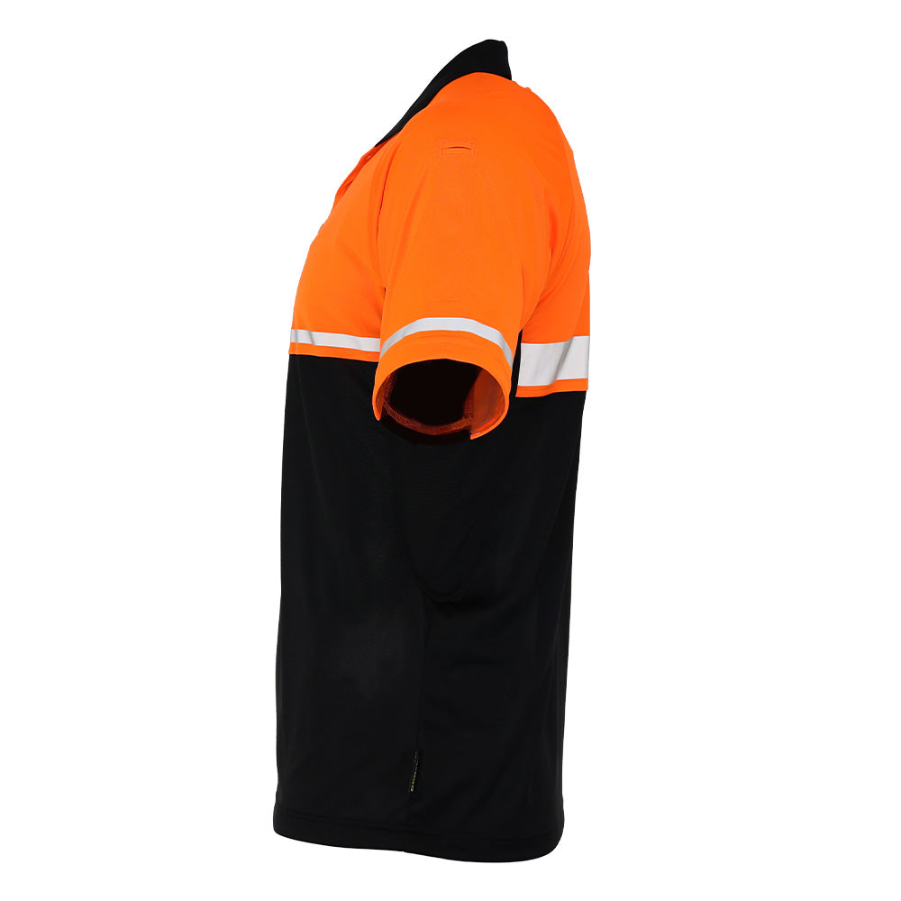 OSP4742 Series Enhanced Visibility Lightweight Snag-Proof Black Bottom Safety Polo