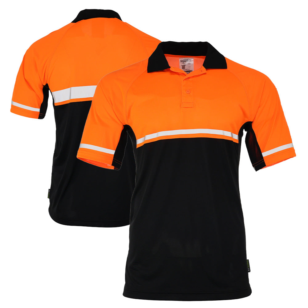 OSP4742 Series Enhanced Visibility Lightweight Snag-Proof Black Bottom Safety Polo