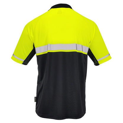 OSP4742 Series Enhanced Visibility Lightweight Snag-Proof Black Bottom Safety Polo