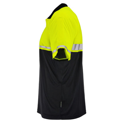 OSP4742 Series Enhanced Visibility Lightweight Snag-Proof Black Bottom Safety Polo