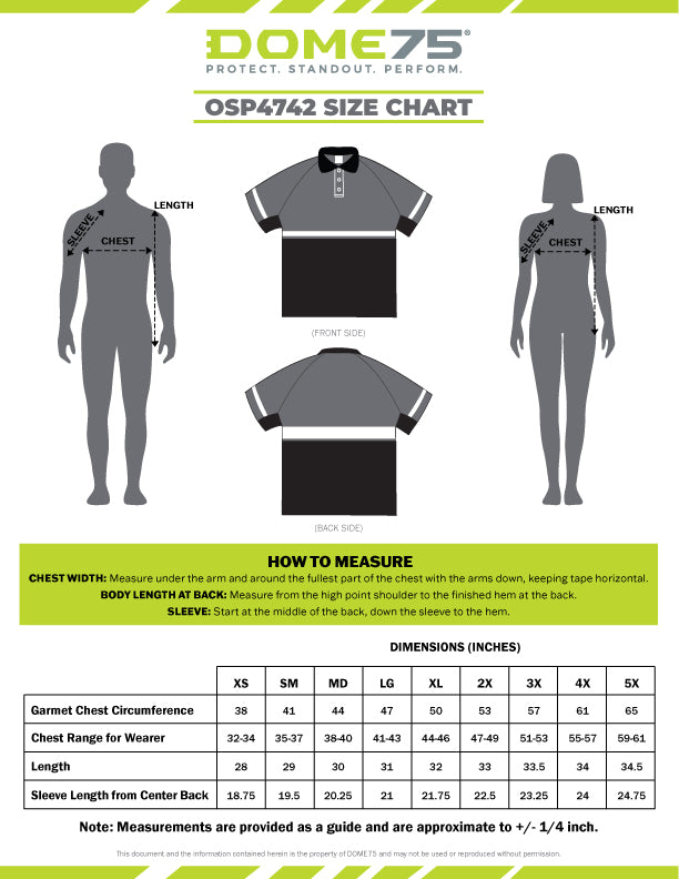 OSP4742 Series Enhanced Visibility Lightweight Snag-Proof Black Bottom Safety Polo